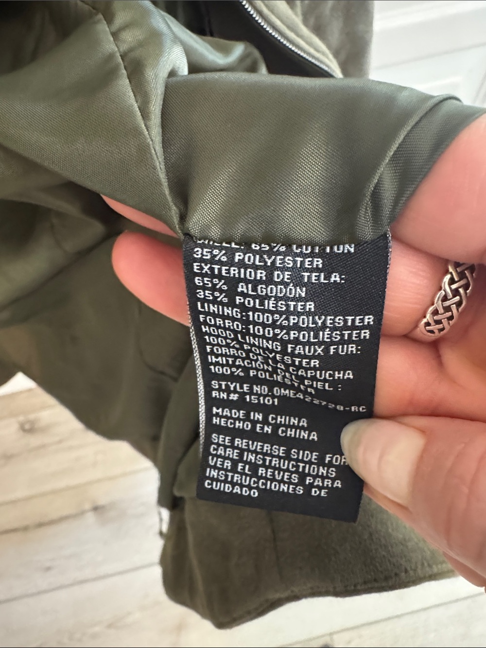 1 Madison Olive Green Lined Zip Hoodie. Fall Cabincore. Size XL. - Picture 5 of 7